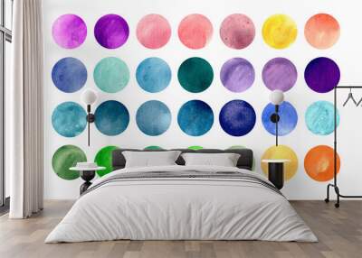 watercolour circle textures. mega-useful pack for you to drag Wall mural