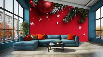 Chrithmas design background Wall mural