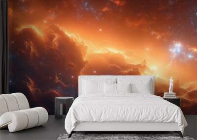 Colorful clouds deep in space Wall mural