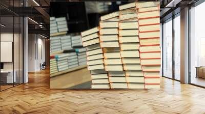 Books. Books and book detail, interior photography. Wall mural