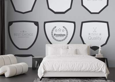 Set of Badge Template Wall mural