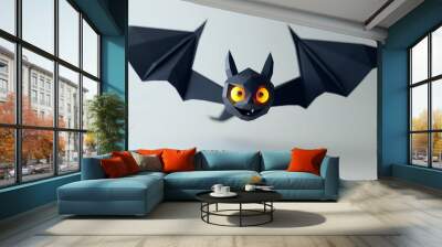 Halloween black bat 3D cartoon little monster element Wall mural