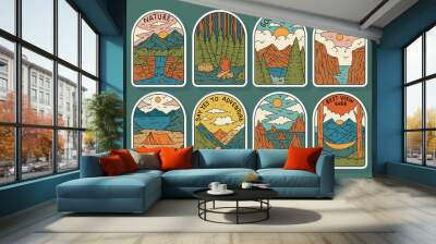 sticker badge nature vector illustration design Wall mural