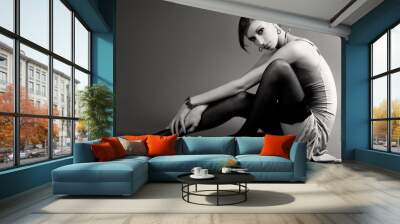 beautiful fashion woman Wall mural