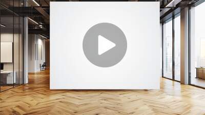 Play button on gradient background. Vector stock illustration. Wall mural