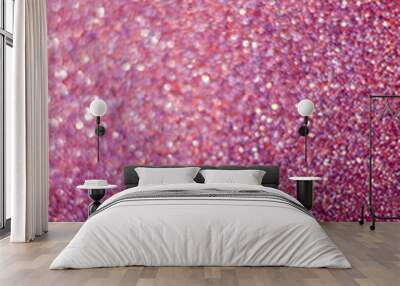 Pink glitter shiny background Wall mural