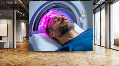 A man undergoing targeted therapy, a new treatment aimed specifically at attacking prostate cancer cells while minimizing harm to healthy tissue Wall mural