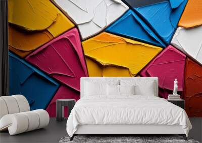 Abstract Christmas, color blocks, festive palette redefine the holiday season with bold, modern art Wall mural