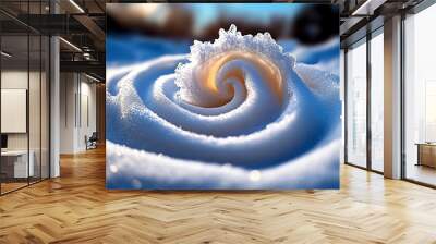 Abstract Christmas, swirling snow, dynamic movement depict winter in a way that feels alive and vibrant Wall mural