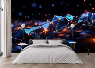 Abstract shapes and lines, representing the complex process of innovation and breakthrough ideas Wall mural