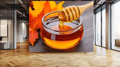 Farm product, maple syrup, sweet and pure is harvested directly from trees, offering a natural and delicious sweetener Wall mural