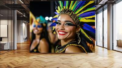 Rio Carnival parades broadcasted globally via Live Broadcasts, capturing every detail Wall mural