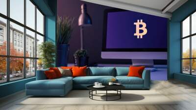 Exploring the intersection of cryptocurrency and technology the future of bitcoin on digital platforms Wall mural