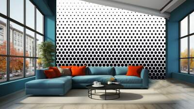 Halftone hexagon pattern. Abstract hexagonal background. Wall mural