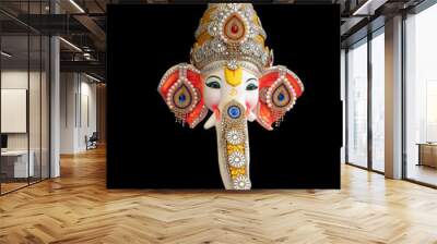 Lord Ganesha , Ganesha Festival , of Lord Ganpati background for Ganesh Chaturthi festival of India Wall mural