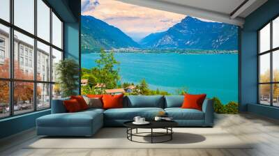 Beautiful view over lake Idro Italy in summertime. Wall mural