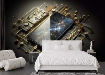 Circuit board Wall mural