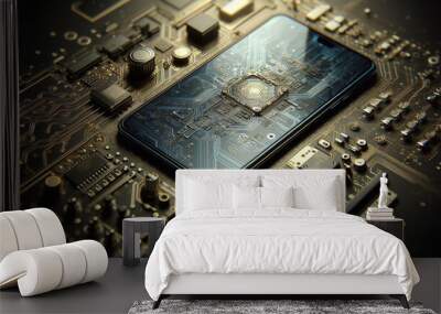 electronic circuit board Wall mural