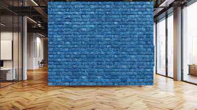 Blue brick building wall. Interior of a modern loft. Background for design Wall mural