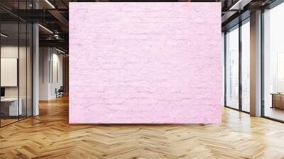 Pink brick wall. Loft interior design. Architectural background. Wall mural