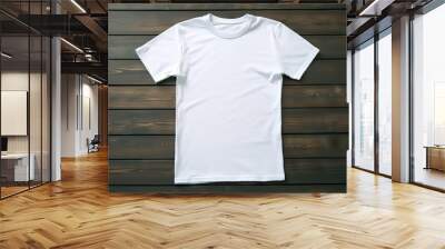 background wooden shirt t white blank advertising apparel buy casual attire children clean clothes colours copy cotton design empty fabric fashion garment image laundry material modern Wall mural