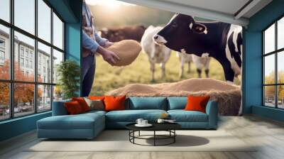 cow and calf Wall mural