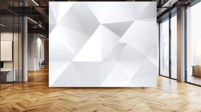 graphic business background space square luxury abstract concept texture white folded background design White texture grey abstract polygon pattern banner grey bright gray polygon wallpaper premium Wall mural