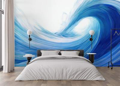 light flow artistic motion electric line colours illustration abstract background graphic blend digital Blue element cyber wave futuristic design shiny composition spac abstraction white form shape Wall mural