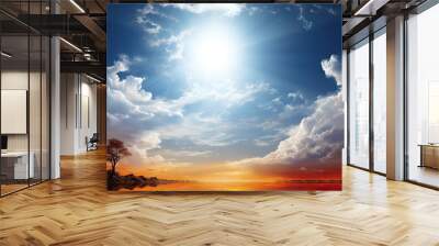 weather air free atmosphere fly nature sunny cloud sun uber azur sonne cover texture planet background liberty earth season heaven cloud horizon flying cloud wolken blue panorama sunshine earth den Wall mural