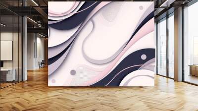 abstract 3d background with shapes modern look Wall mural