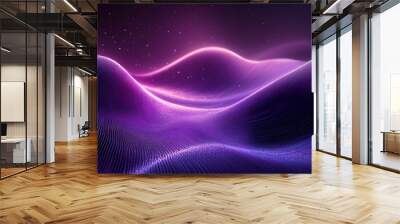 Abstract Digital Wave Wall mural