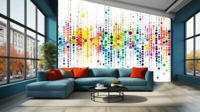 Colorful dots and circles pattern background Wall mural