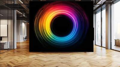 Colorful Swirling Light Design Wall mural