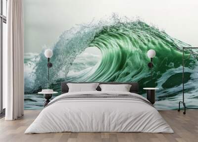 Green Ocean Wave Wall mural