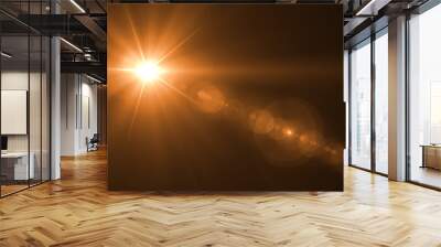 abstract of lighting for background. digital lens flare in dark background Wall mural