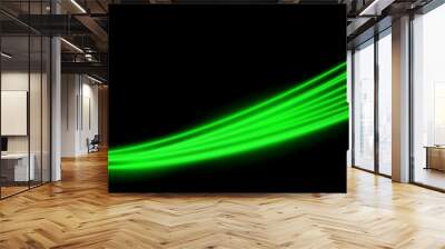 Circle green shiny light effect. Rotational glow line.Glowing ring trace background. Round frame vector Wall mural