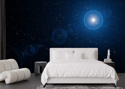 night stars for background, stars in the night sky. Wall mural