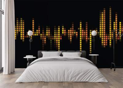 Colorful sound wave. Voice, audio energy concept, background Wall mural