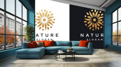 Luxury logo design concept. flower logo template .beauty or spa logo	 Wall mural