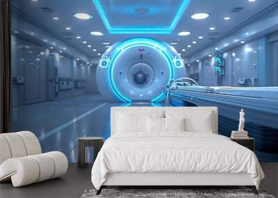 Medical Diagnosis Machine: Advanced X-Ray Scan at Hospital Lab Wall mural