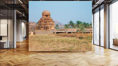 Madhava Ranga Temple ancient ruins in Hampi, India Wall mural