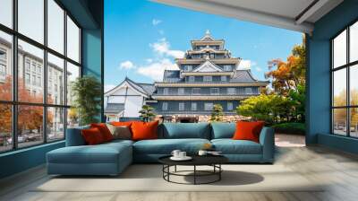 Okayama Castle traditional architecture in Japan Wall mural