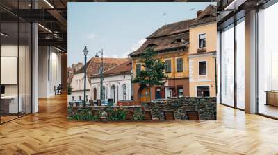 Sibiu old town street in Romania Wall mural