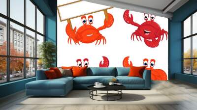 crabs cartoon Wall mural