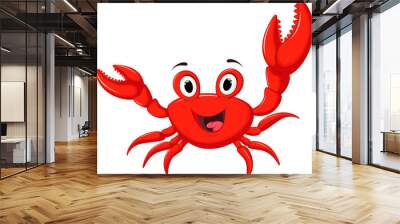 funny cartoon crab Wall mural