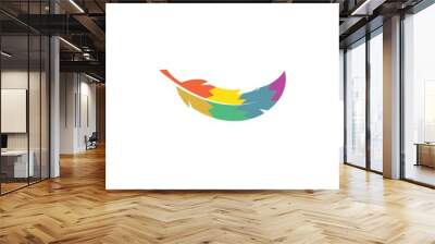 feather icon illustration vector template Wall mural