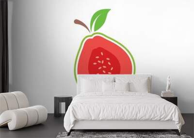 guava fruit vector icon illustration design Wall mural