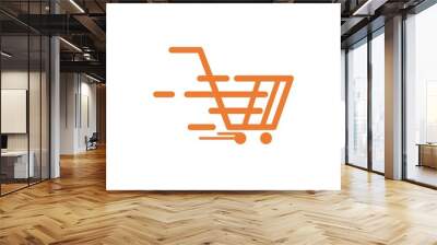 shopping basket icon vector illustration design Wall mural