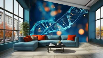 DNA gene science helix cell genetic medical biotechnology biology bio Wall mural