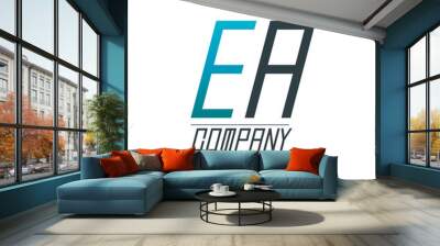 Initial Letter EA Rounded Design Logo Wall mural